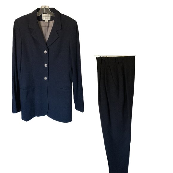 Compagnie Internationale Express Tailleur 100% wool pant suit - Picture 1 of 10